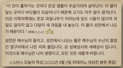 [오늘의 묵상] 2022.11.09