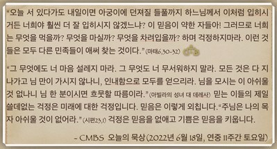 [오늘의 묵상] 2022.06.18